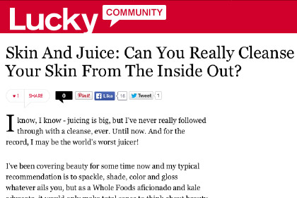 Skin and Juice: Can you really cleanse your skin from the inside out?