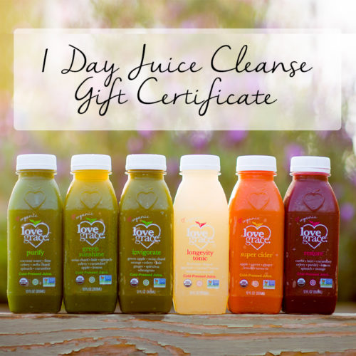 1 Day Juice Cleanse Gift Certificate Love Grace Inc.